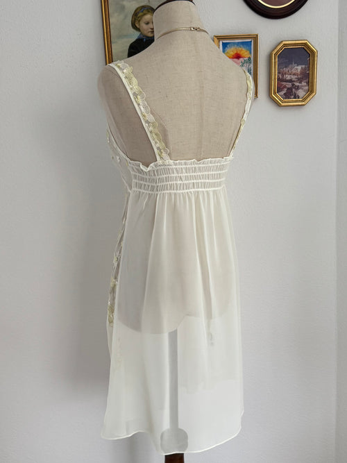 Fairy White Sheer Chiffon Slip Size S