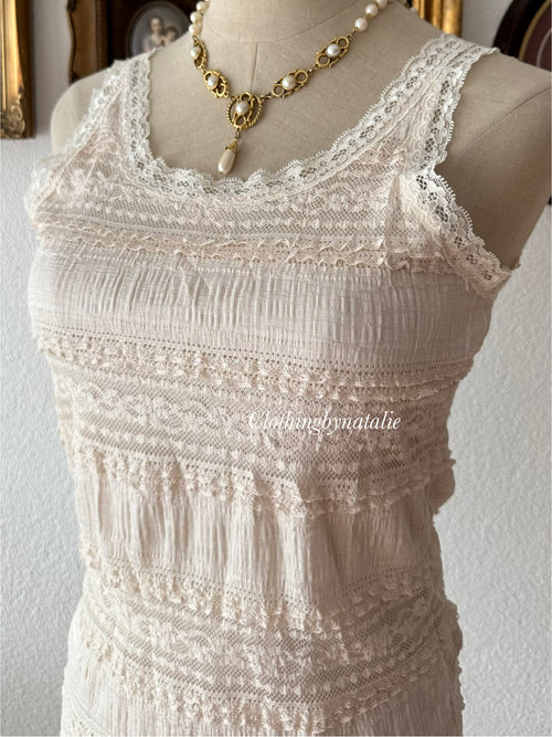 Cream Lace Cami Size S