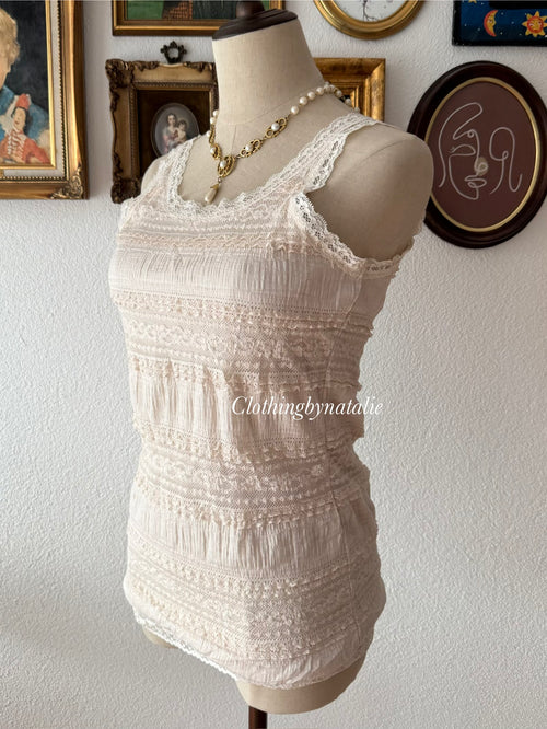 Cream Lace Cami Size S