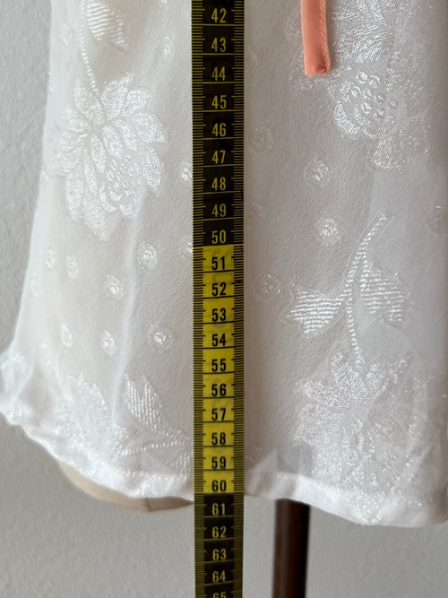 White Orange Chiffon Cami Size M