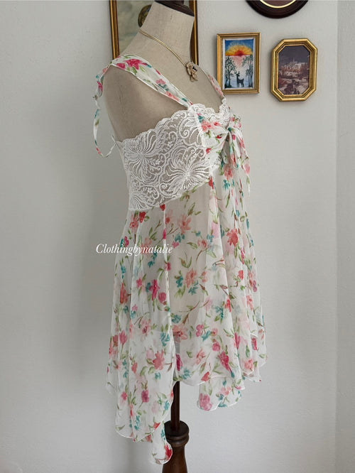 Victoria’s Secret Floral Chiffon Babydoll size M