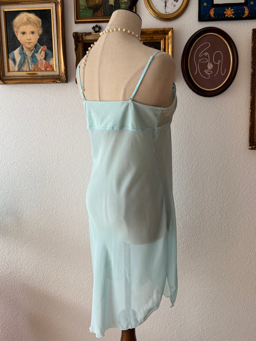 Ocean Blue Chiffon Slip size M