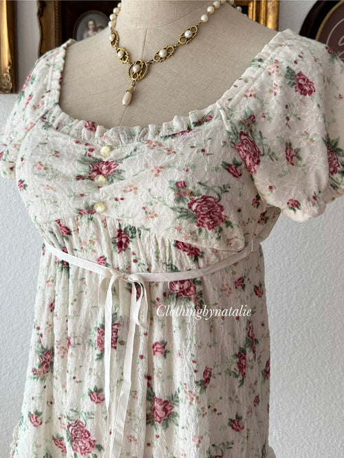 Floral Cream Lace Babydoll size S