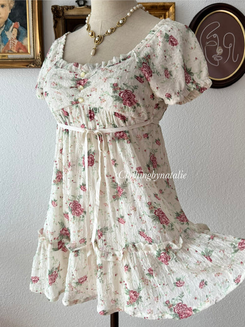 Floral Cream Lace Babydoll size S