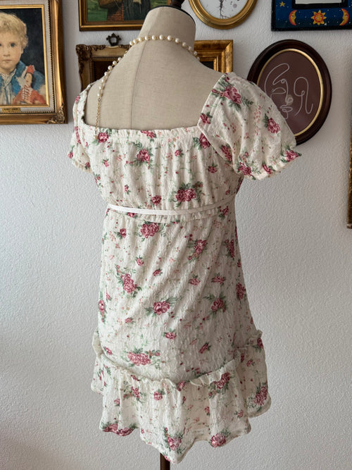 Floral Cream Lace Babydoll size S