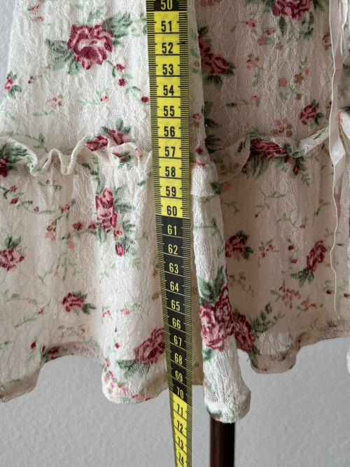 Floral Cream Lace Babydoll size S