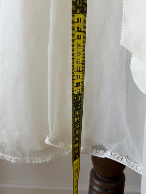 Vanity Fair White Nylon Chiffon Babydoll size S