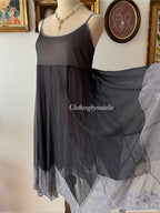 Asymmetrical Black Mesh Babydoll size M