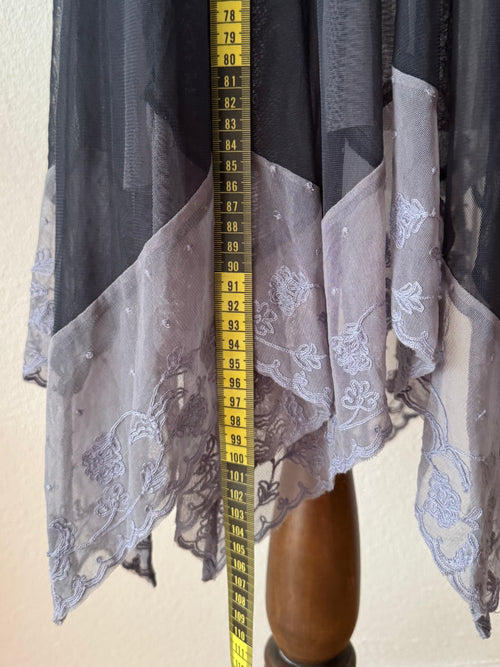 Asymmetrical Black Mesh Babydoll size M