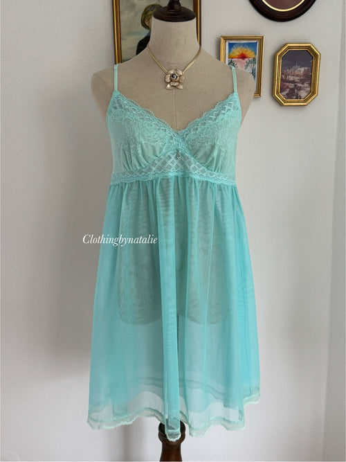 Fairy Green Mesh Babydoll Size S/M