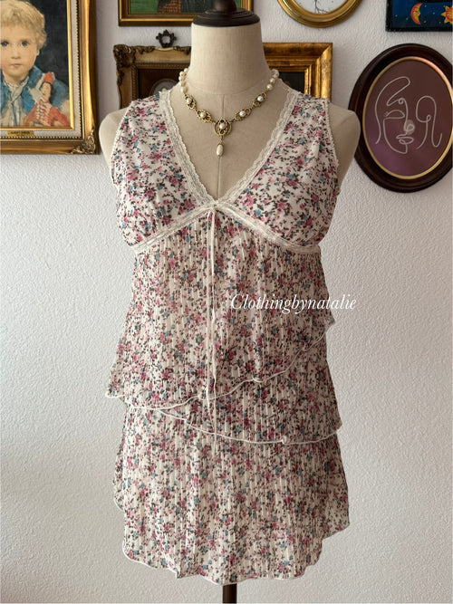 Floral Lace Tutu Blouse size S