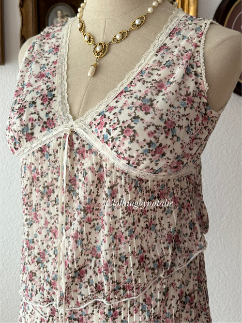 Floral Lace Tutu Blouse size S