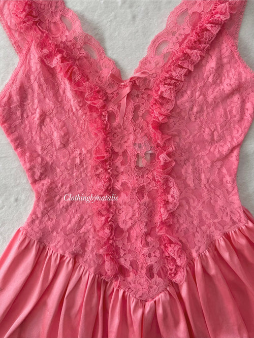 Alana Gale Pink Nylon Babydoll Size S