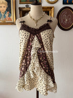 Brown Poka Dot Jersey Cami size L