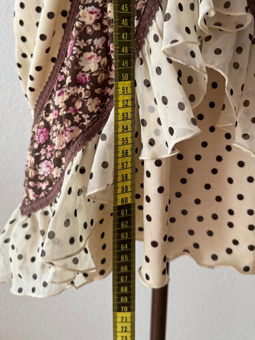 Brown Poka Dot Jersey Cami size L