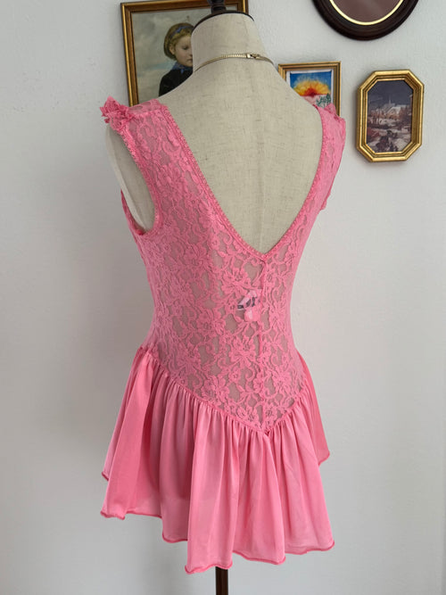Alana Gale Pink Nylon Babydoll Size S