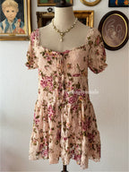 Floral Pink Lace Dress size M