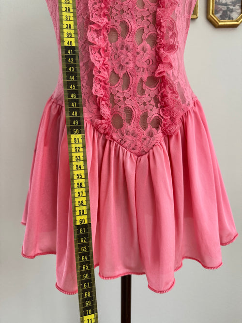 Alana Gale Pink Nylon Babydoll Size S