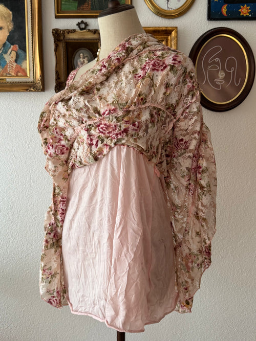 Floral Pink Lace Dress size M