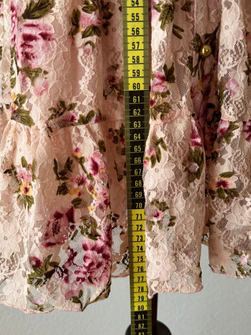 Floral Pink Lace Dress size M