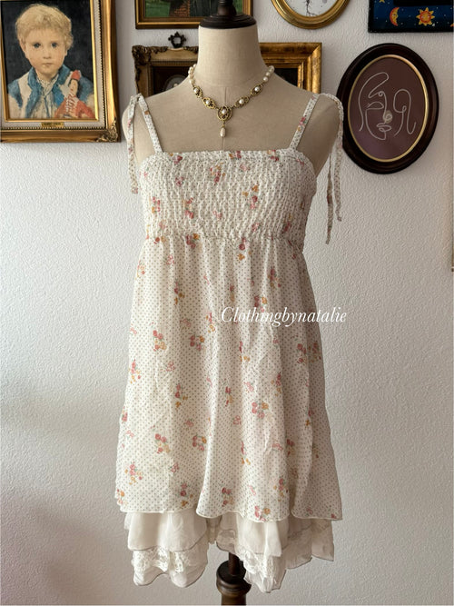 Floral Chiffon Babydoll Dress size S/M