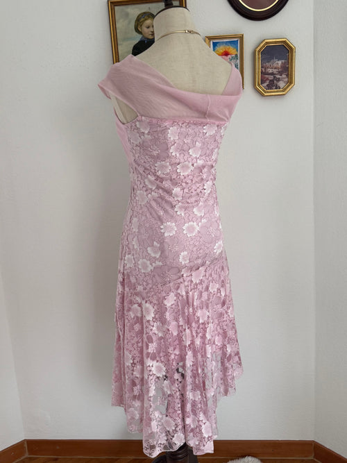 Pink Lace Midi Gown Size XS/S