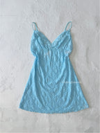Hanky Panky Blue Lace Slip Dress (S)