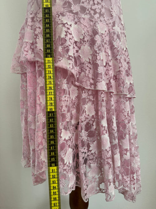 Pink Lace Midi Gown Size XS/S