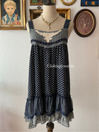 Navy Poka Dot Dress size M