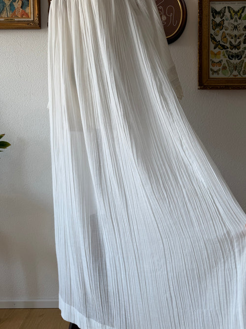 Christian Dior White Cotton Maxi Gown Size S/M