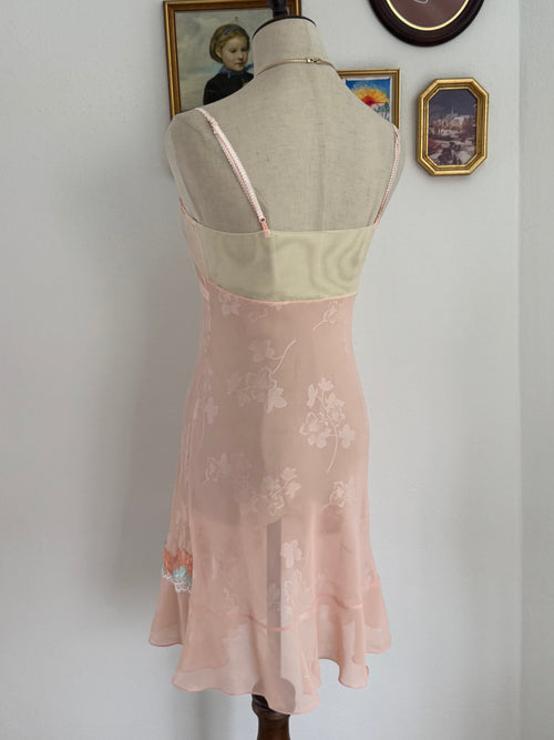 Coquette Orange Chiffon Slip Size S