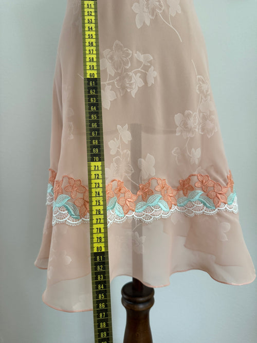 Coquette Orange Chiffon Slip Size S