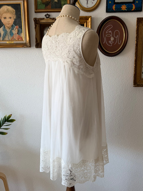 Vintage Bridal Mini Peignoir Set Size S