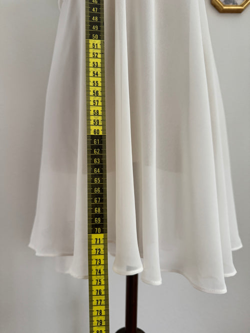 California Dynasty White Chiffon Babydoll size L