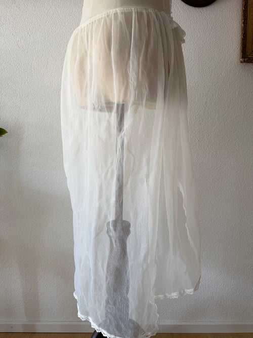Vintage Nylon Bridal Sheer Peignoir Set Size S
