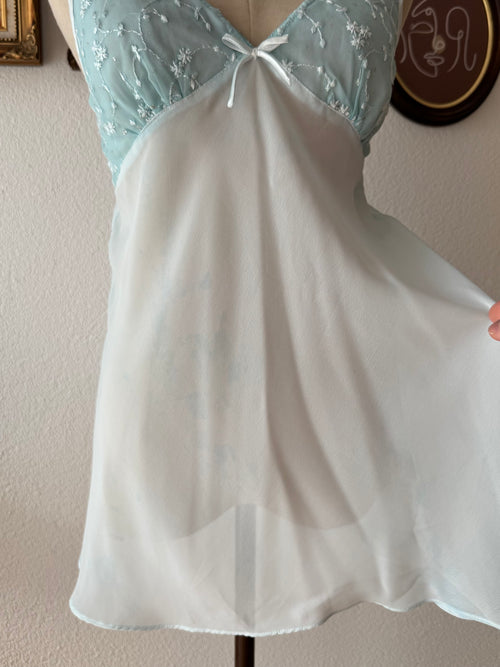 Fairy Blue Chiffon Mini Dress size S