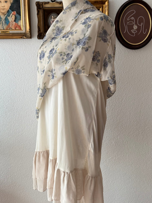 Blue Floral Babydoll Dress size M/L