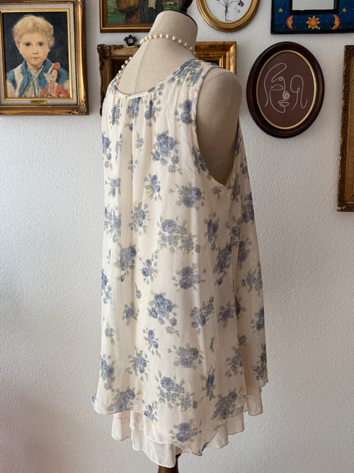 Blue Floral Babydoll Dress size M/L