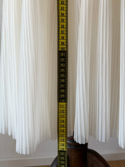 Vintage Cream Nylon Pleated Peignoir Set Size M