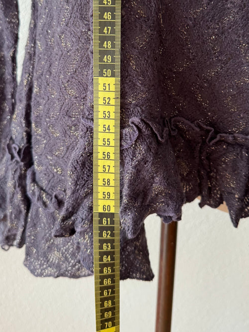 Purple Knit Blouse Size S