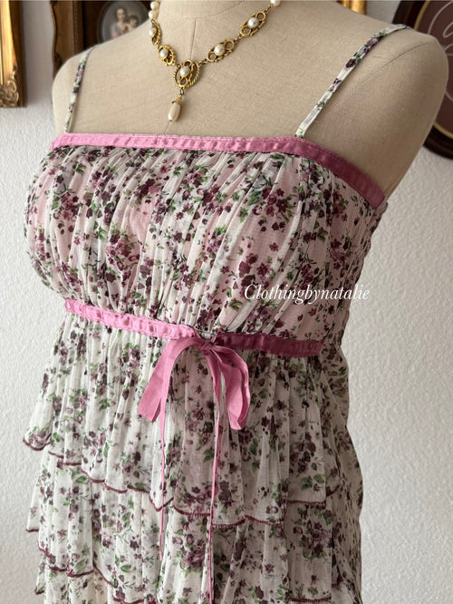 Floral Mesh Tutu Cami Size S