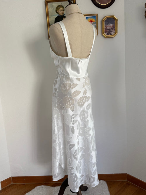Lucie Ann II White Brocade Slip Size S