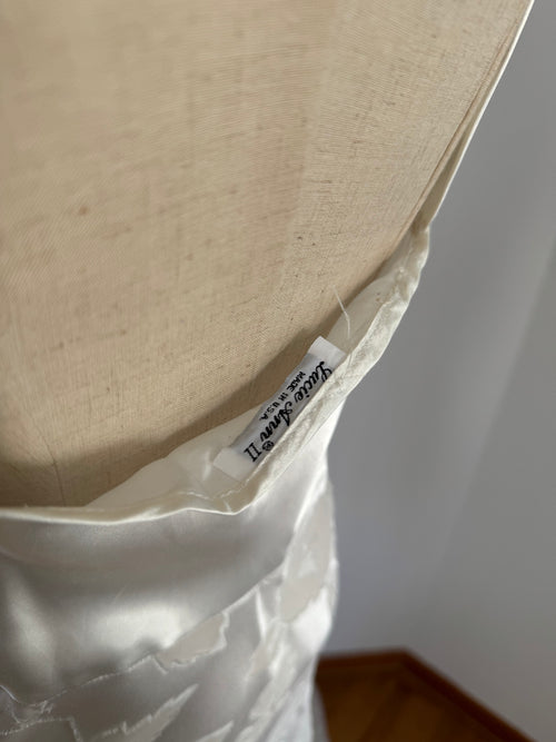 Lucie Ann II White Brocade Slip Size S