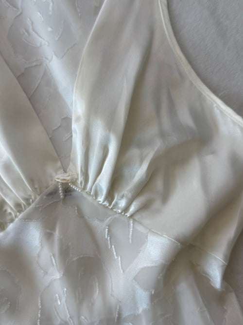 Lucie Ann II White Brocade Slip Size S