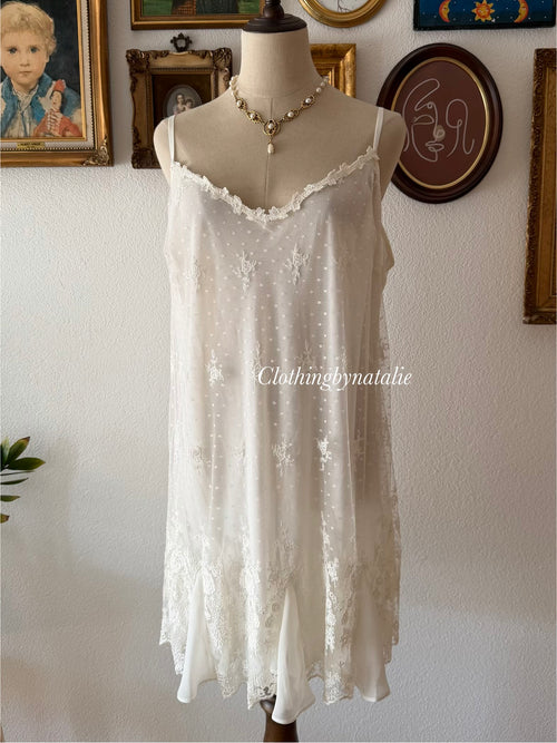Delicates Bridal Lace Peignoir Set Size XL