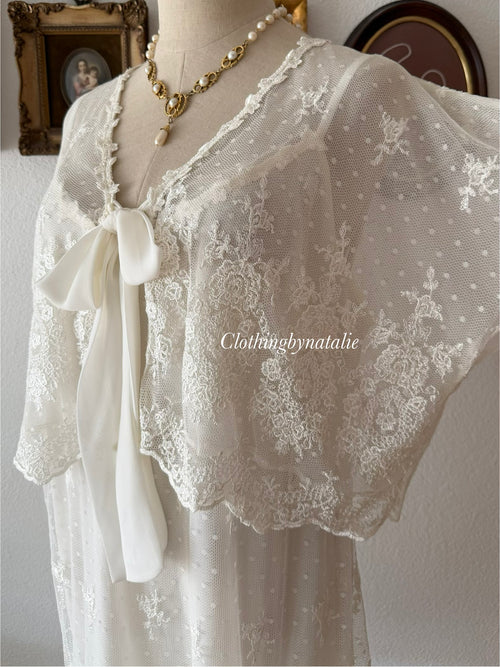 Delicates Bridal Lace Peignoir Set Size XL