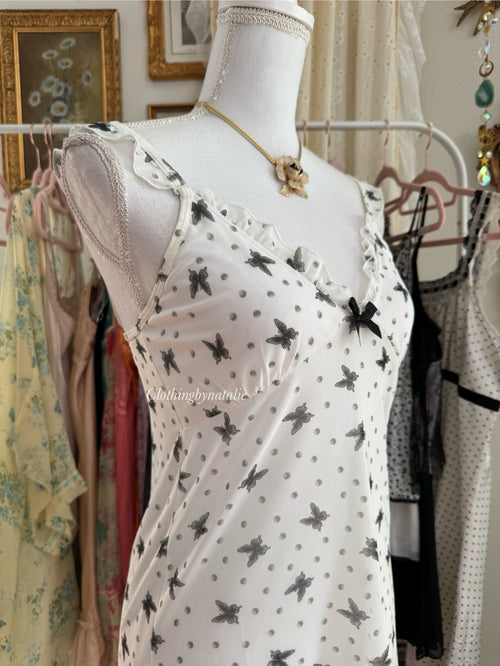 Butterfly Mesh Slip Dress (S)
