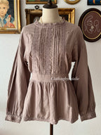 Brown Cotton Blouse size S