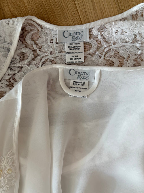 Cinema Etoile Bridal Mini Peignoir Set Size M
