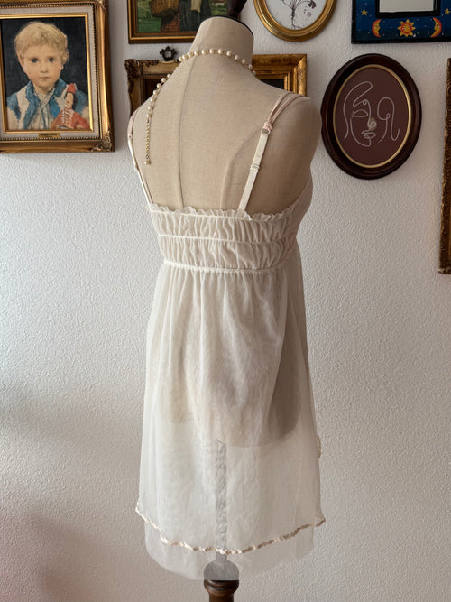 Cream Nude Mesh Babydoll size S/M